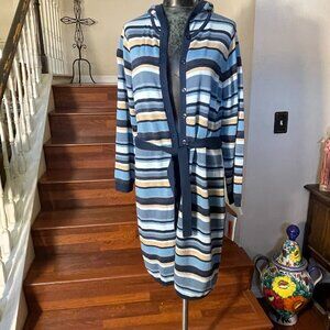 First Issue a Liz Claiborne Sport NWT Belted Knit Striped Lng Cardigan Sweater S